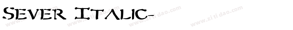 Sever Italic字体转换